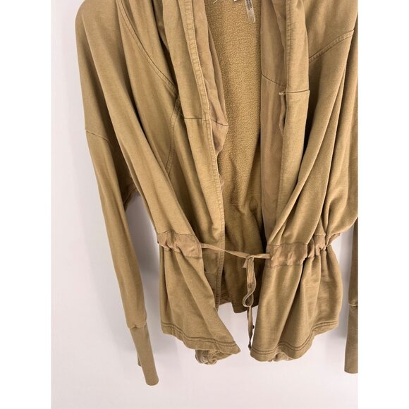 Young, Fabulous, and Broke Womens Drawstring Jacket Size Medium Mustard Yellow - Picture 3 of 7